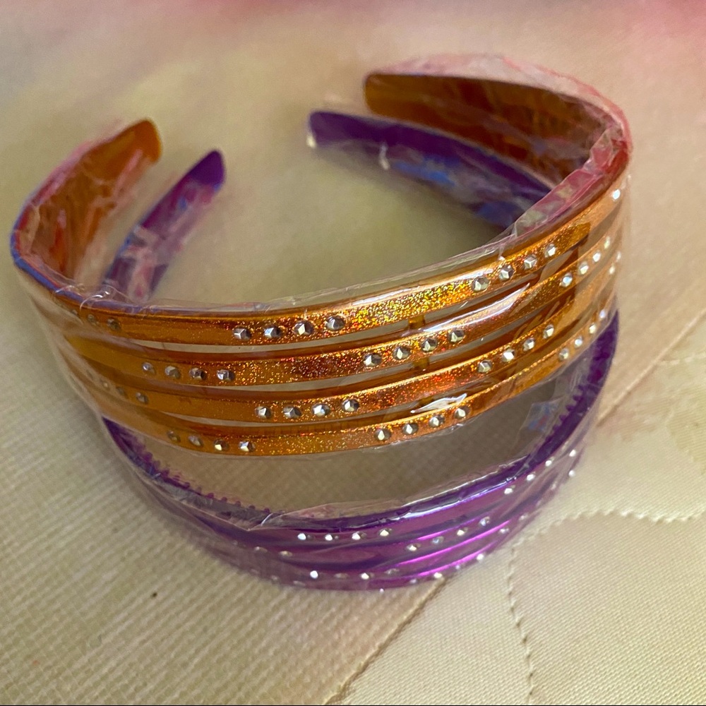 Glitter headbands set of 2
